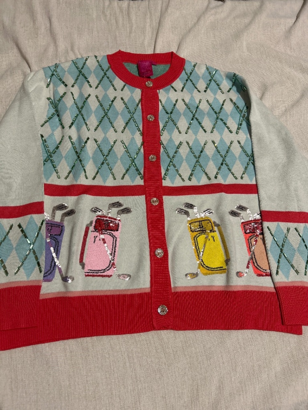 Queen of Sparkles golf cardigan